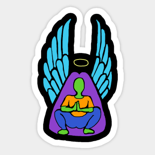 Malasana Angel Sticker